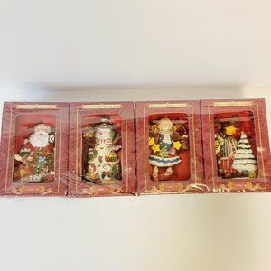 New Grandeur Noel Set Of 4 Holiday Ornaments